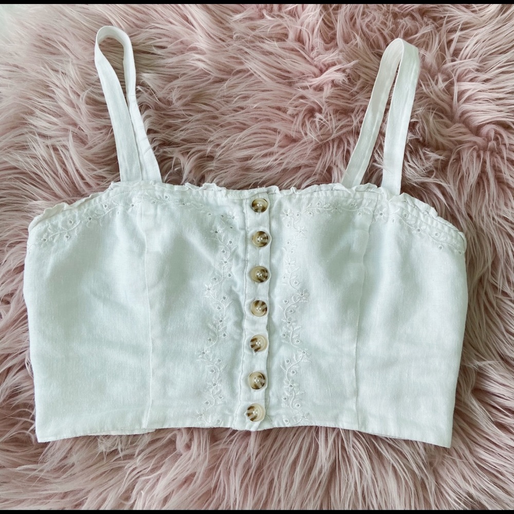 White crop top